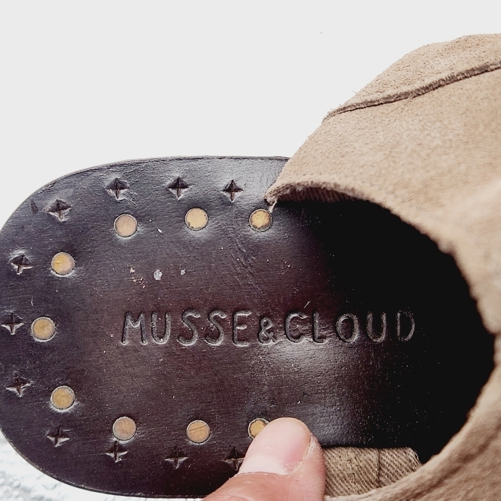 Musse And Cloud By Anthropologie Brown Suede Western Boot Sandal Sz 8 - Picture 15 of 16